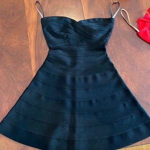 Herve Leger Bandage Strapless Dress